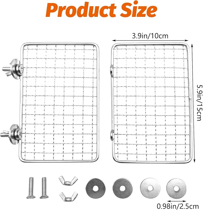 BNOSDM Bird Perch Platform 2 Pcs Stainless Steel Grid Parrot Perches Stand - Image 2