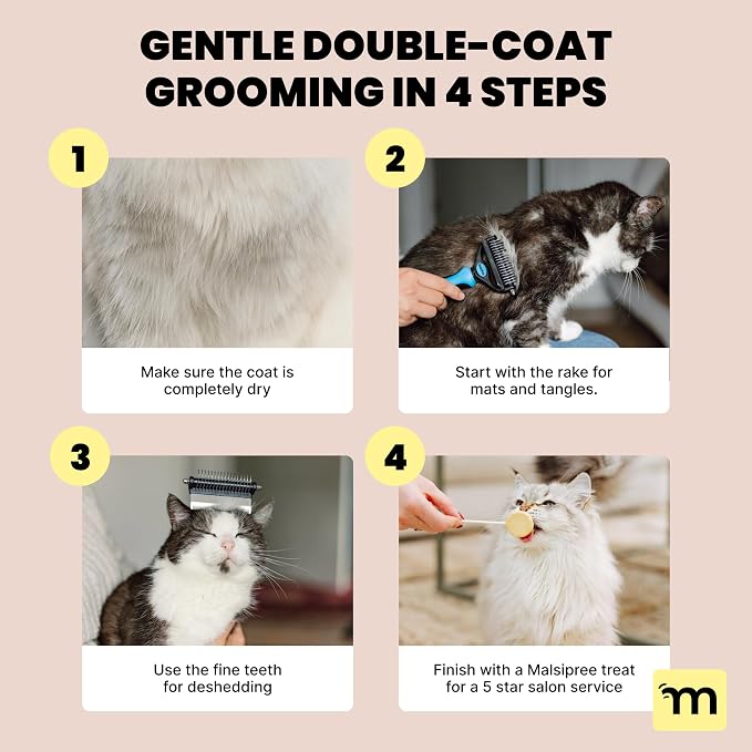 MalsiPree 2-in-1 Cat Brush for Shedding - Image 9