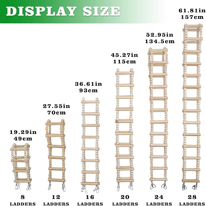 Bird Ladder Bridge, Wooden Pet Hamster Climbing & Swing Toys, Cage Accessories - Image 5