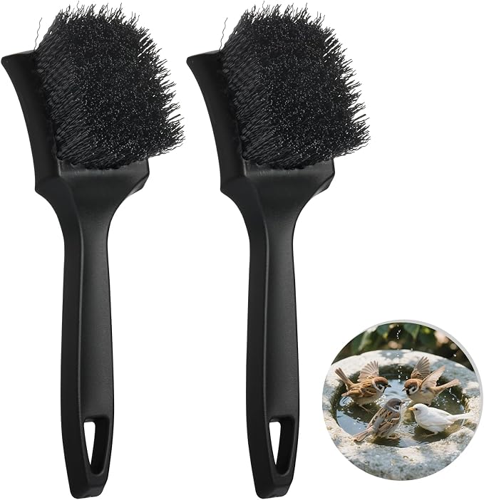 2 Pcs Brush for Bird Baths Black Hard Bristle Cleaning Brush by HFYZZ