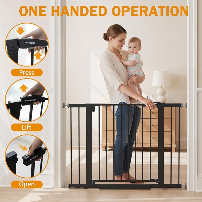 Baby Gate for Stairs, 29.7-43" Auto Close Dog Gate for Doorways & Hallways - Image 5