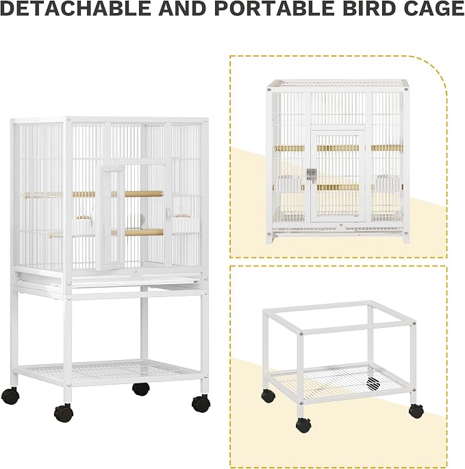 DWVO 41-inch Metal Bird Cage: Large Parrot Cages - Image 5