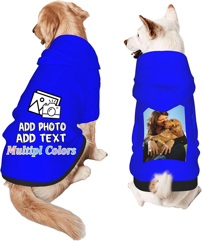 Custom Dog Hoodie Add Your Design Soft & Warm Personalized Photo Text Logo Name by Custom