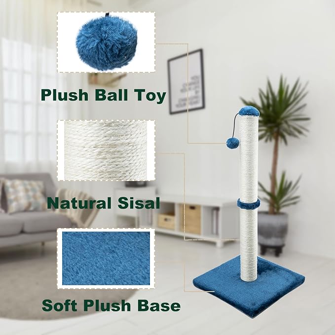 Dimaka 29" Tall Cat Scratching Post, Claw Scratcher - Image 3