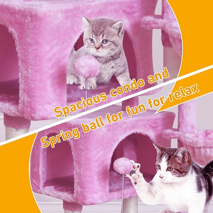 KIYUMI Cat Tree Cat Tower Condo - Image 4