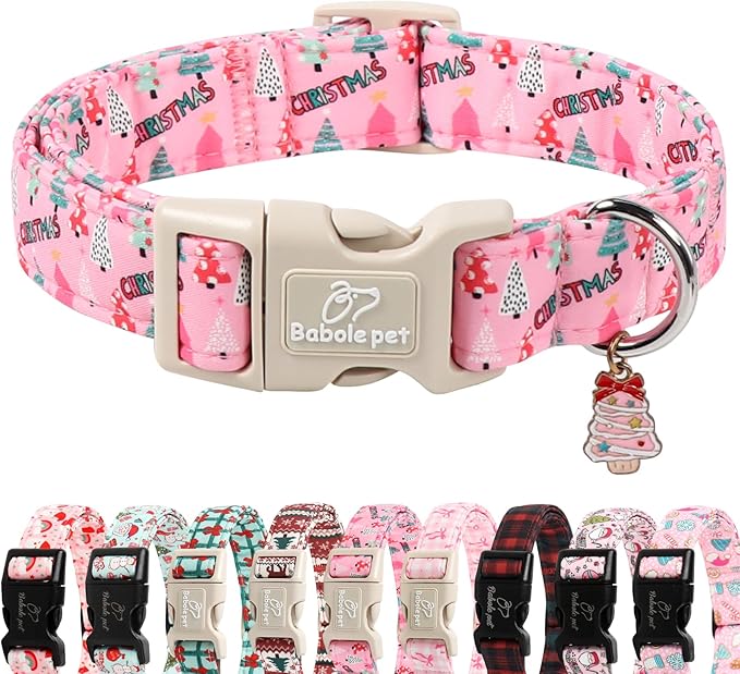 Christmas Dog Collar for Medium Dogs by Babolepet