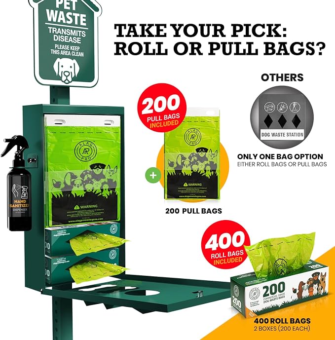 ALAGPRO® Pet Waste Station Outdoor Dog Waste Station - Image 4