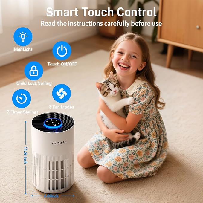 Air Purifiers for Bedroom Home up to 1200Ft², Small Air Purifier for Bedroom - Image 4