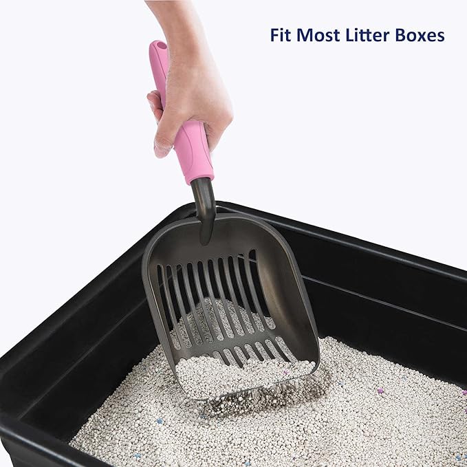 WePet Cat Litter Scoop, Non-Stick Plated Aluminum Alloy Sifter, Kitty Durable - Image 7