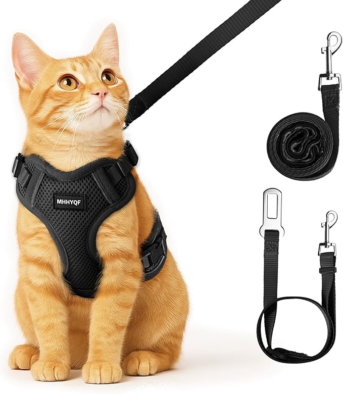 Cat Harness and Leash for Walking, Cat Car Harness, Escape Proof Soft by Unknown