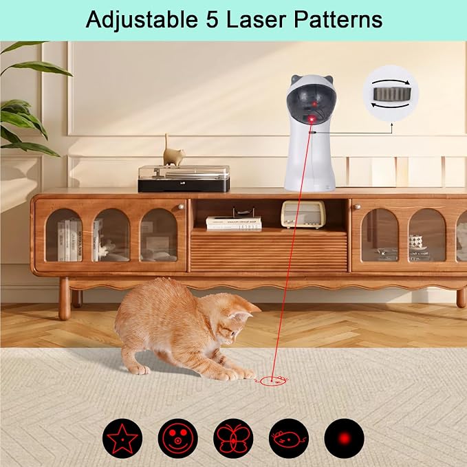 TBTeek Cat Toy, Automatic Motion-Activated, 5 Fun Patterns, 4 Speed Modes - Image 4