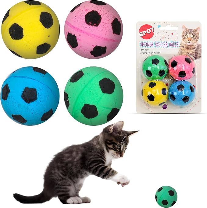 SPOT Sponge Soccer Ball Cat Toys by SPOT