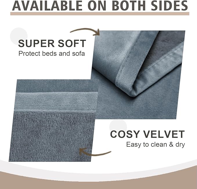 Ameritex Pet Bed Blanket Reversible 100% Waterproof Velvet Super Soft - Image 4