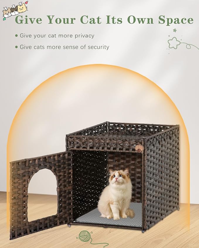 Cat Litter Box Enclosure Furniture, Hidden Litter Box - Image 7