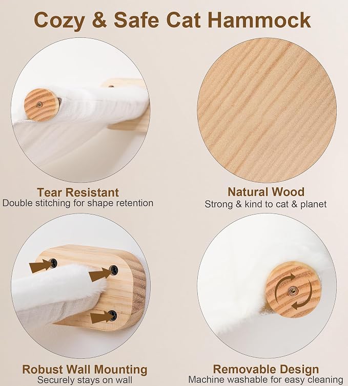 Cat Wall Hammock Shelves, Dual-Sided Cat Bed - Image 4
