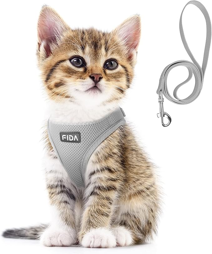 Fida Cat Harness and Leash Set for Walking Kitten and Puppy, Escape Proof by Fida