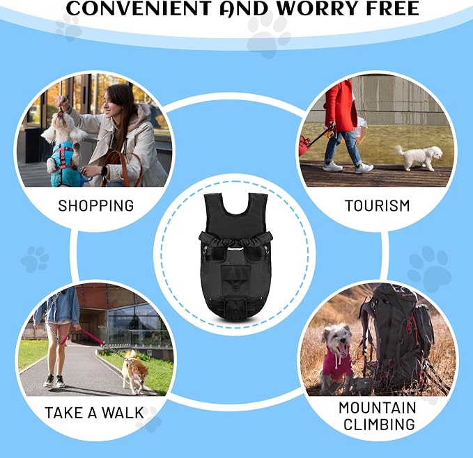 Petmolico Pet Dog Carrier Backpack, Adjustable Dog Legs-Out Front Backpack - Image 7
