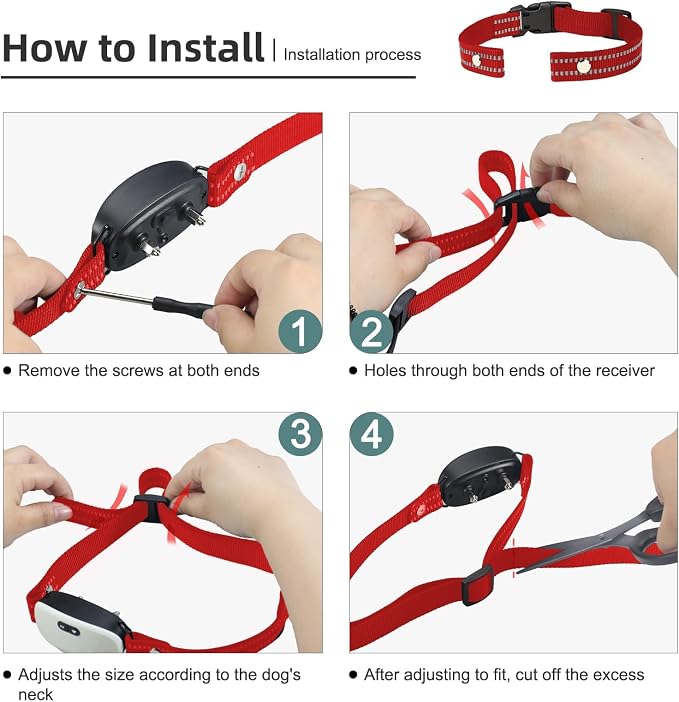 Collar Replacement Strap, Reflective Replacement Nylon Collar Strap Dog GPS - Image 6