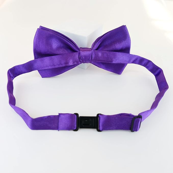 KOOLMOX Purple Dog Bow Ties Large Dogs, Adjustable Dog Collar Bow Tie - Image 4
