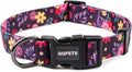 QQPETS Adjustable Soft Dog Collar: Print Flower Pink Multicolor Cute Patterns by QQPETS