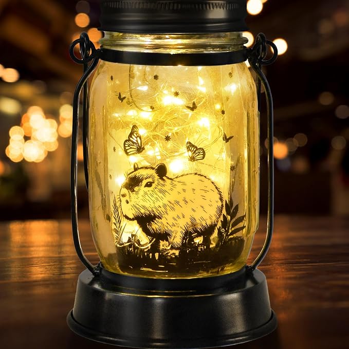 kyoryuger Capybara Gifts for Women/Men Capybara Solar Lanterns Mom Grandma by kyoryuger