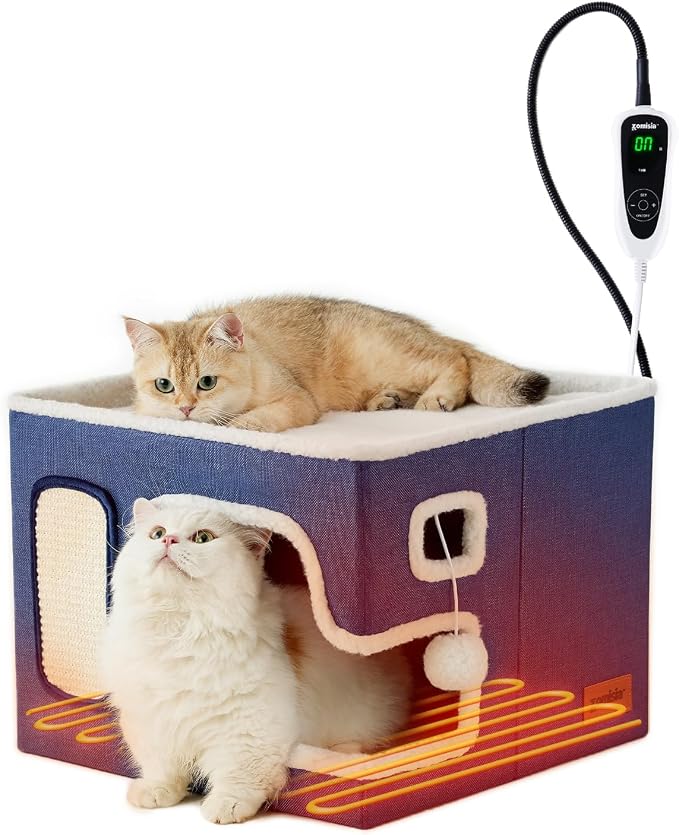 Heated Cat House for Indoor Cats by Zomisia