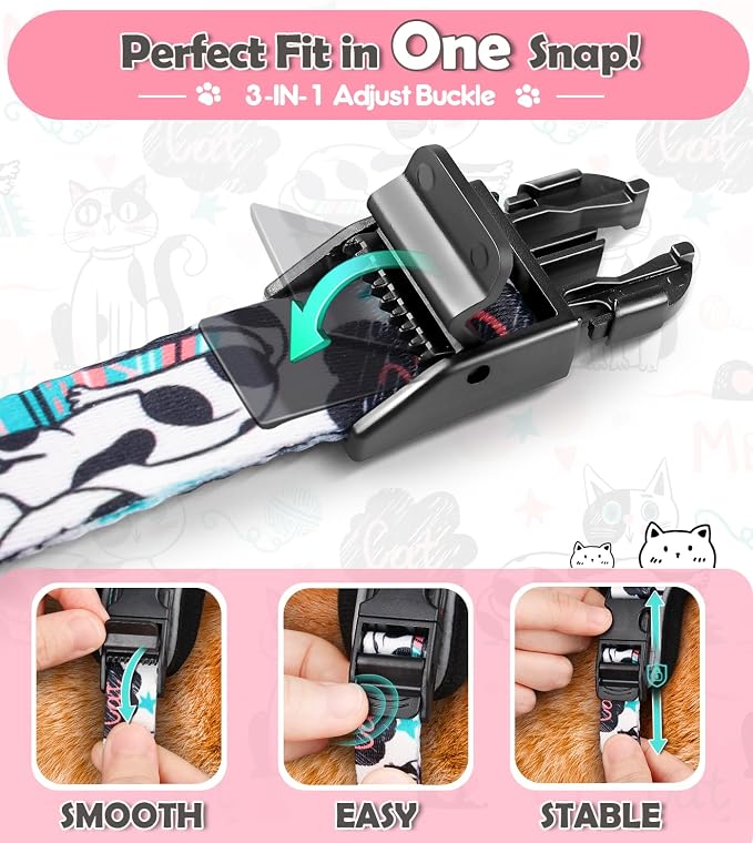 Halypet Cat Harness and Leash Set Cute Escape Proof Vest Harness - Image 5