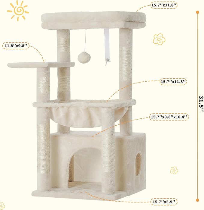 Heybly Cat Tree, Kitten Tower - Image 6