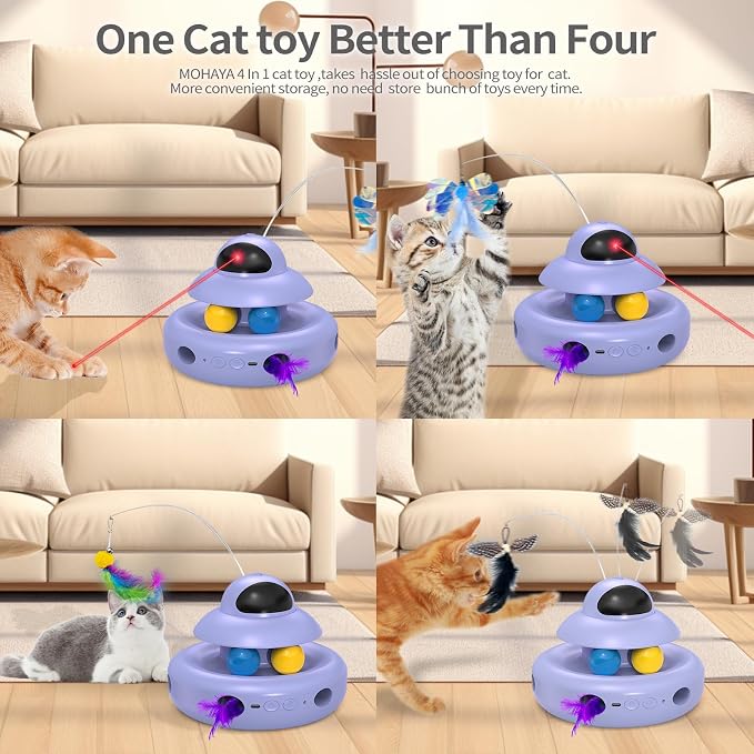 Cat Toy, Cat Toys for Bored Indoor Adult Cats, Electric Flying Butterfly - Image 2