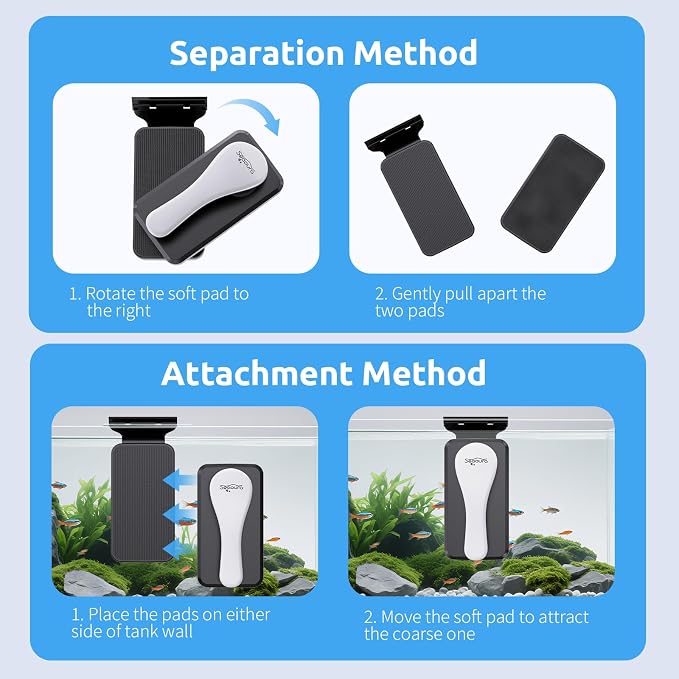 SEAOURA Magnetic Aquarium Glass Cleaner，Algae Scraper - Image 5