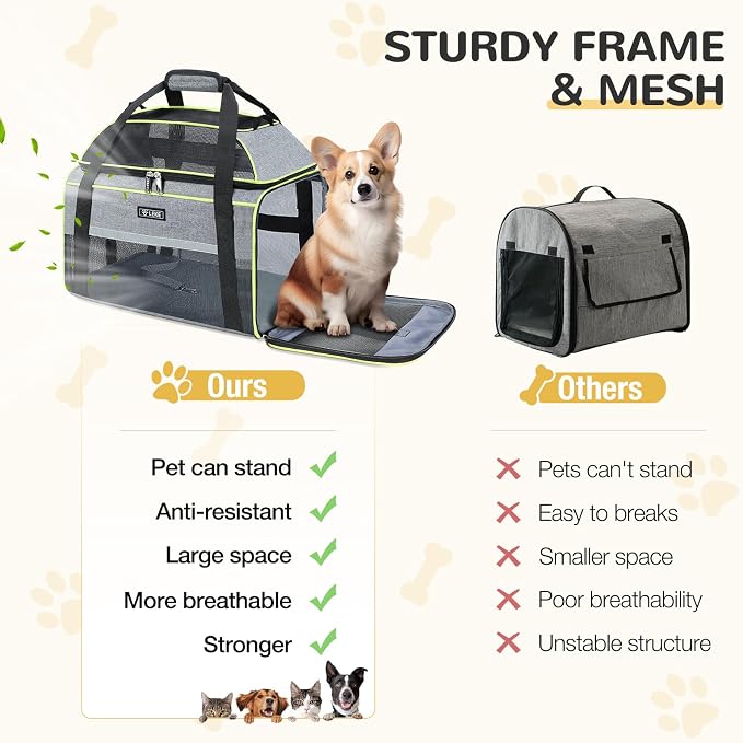 Lekereise Top-Expandable Pet Carrier 17x11x9.5 Inch Alaska Hawaiian Airline - Image 8