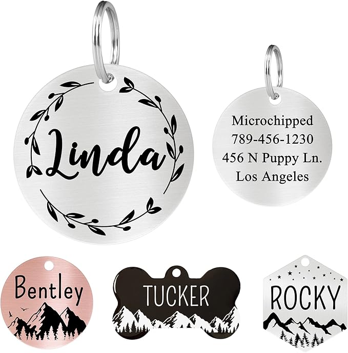 Ultra Joys Stainless Steel Pet ID Tags by UltraJoys