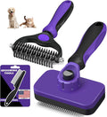 3PCS Self Cleaning Slicker Brush & Pet Grooming Rake & Flea Comb by Augwind