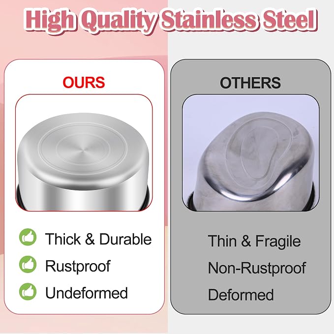 ToLanbbt 8 Pcs Stainless Steel Bird Food Bowls Bird Water Bowls - Image 5