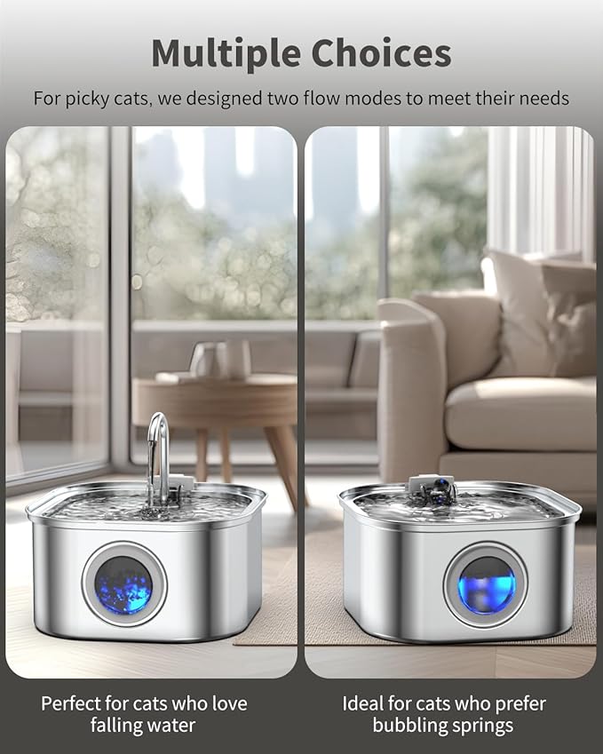 Cat Water Fountain Stainless Steel, 108oz/3.2L Automatic Pet Water Dispenser - Image 7