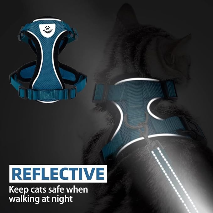 PUPTECK Cat Harness and Leash Set Escape Proof Reflective Cat Walking Harness - Image 6