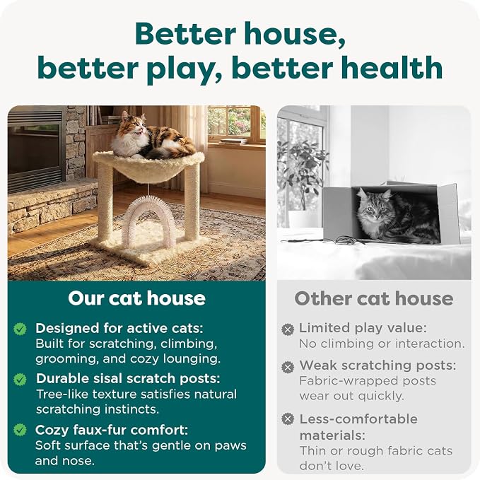 FurHaven 17.3" Tall Cat Scratching Post Tower - Image 6