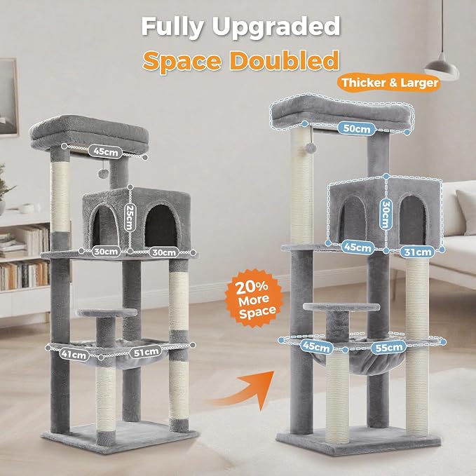 Large Cat Tree with Reinforced Scratching Posts - Image 5