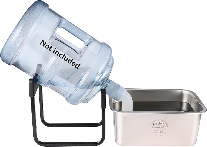 PEDAY Automatic Dog Waterer for Large & X-Large Dogs, Human Grade 18/8 by PEDAY