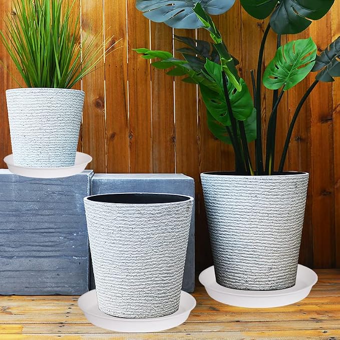 2 Pack of 19 inch Plant Saucer, 2.7" Depth Tray, Large Deep Garden Plastic - Image 5