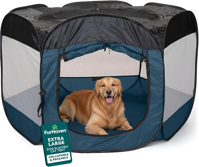 FurHaven Portable Pet Playpen for Dogs & Cats, Extra Large Indoor Kitten Playpen by FurHaven
