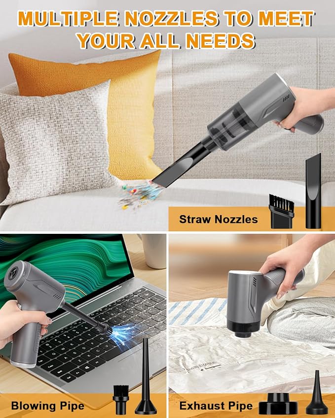Car Handheld Vacuum Cordless 4 in 1, 20000PA Car Vacuums Cleaner Portable - Image 4