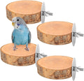 4PCS Natural Wood Round Bird Perch Platform by Unknown