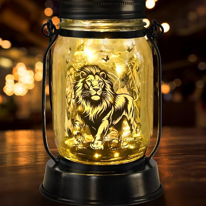 kyoryuger Lion Gifts for Women/Men Lion Solar Lanterns Mom Birthday Animal by kyoryuger