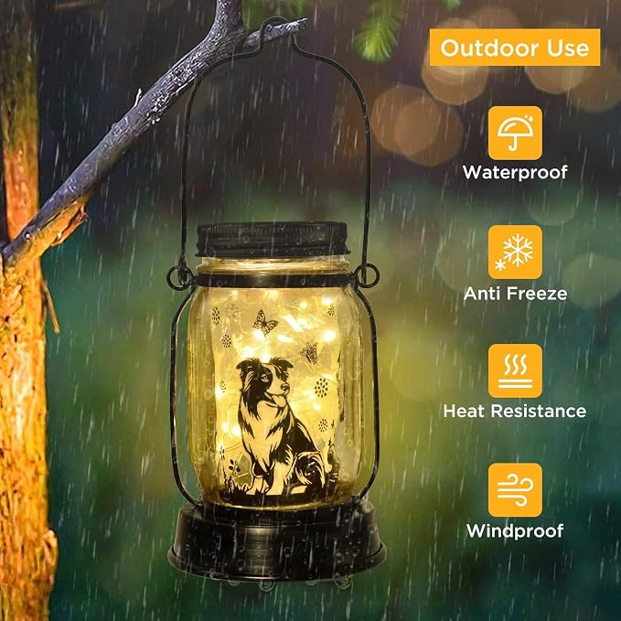 Border Collie Gifts for Women/Men Border Collie Solar Lanterns Dog Mom Birthday - Image 5