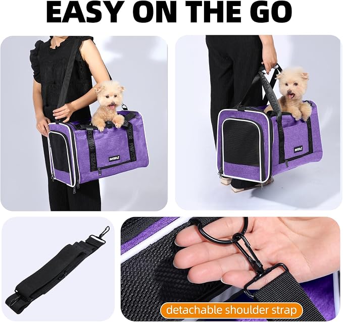 Top Open Medium Pet Carrier Roll Up Flap - Image 7
