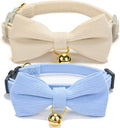 Soft Corduroy Cat Collar, Plaid Pattern, by Petiry