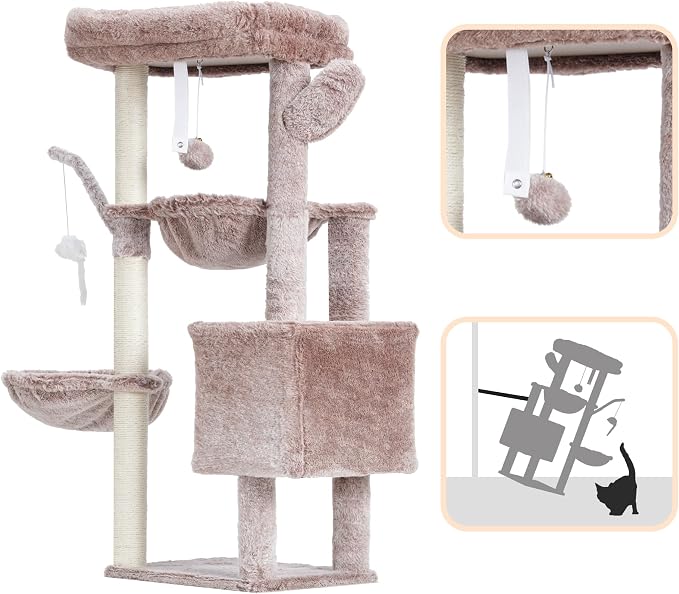 Heybly Cat Tree, 39.4 Inches Tower Condo - Image 7