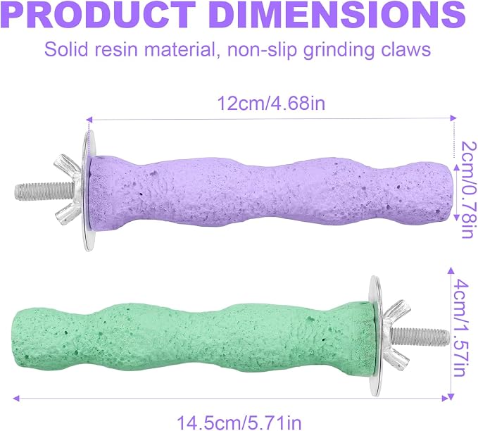 2pcs Bird Beak Grinding Stone, Resin Anti-Slip Beak Grinder Stone Bird Nail - Image 2