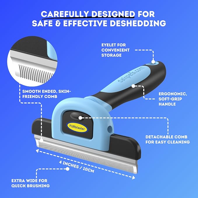 DakPets Deshedding Tool | Stainless Steel Grooming Brush - Image 3